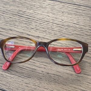 Tory Burch Tortoise Shell and Red Glasses